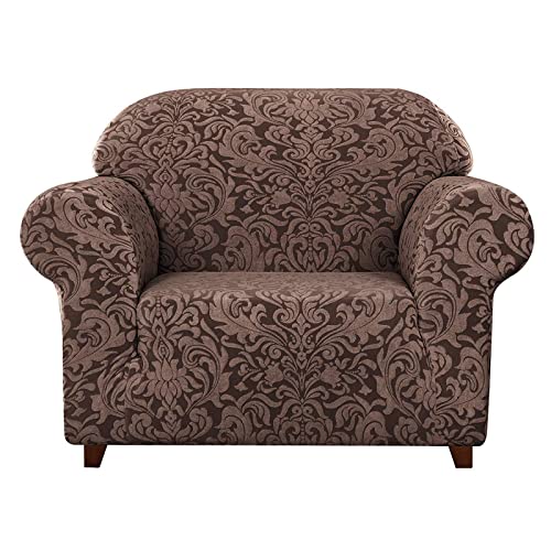 OwkHome Jacquard-Stretch-Sesselbezug – Universeller Elastischer Möbelschutzbezug(Dark Coffee) von OwkHome