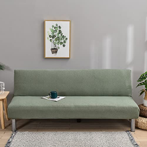 OwkHome Jacquard-Stretch-Sofabezug Ohne Armlehnen – Elastischer, Waschbarer Möbelschutz(Green) von OwkHome
