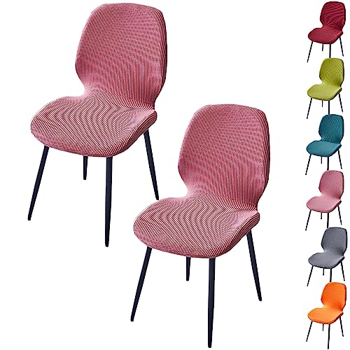 OwkHome Jacquard-Stretch-Stuhlhussen-Set, Waschbare Und Abnehmbare Barhocker-Schutzbezüge(Pink 2pcs) von OwkHome