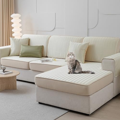 OwkHome Kühlender Sofabezug Aus Eisseide for Anbausofas, Dehnbarer, Waschbarer Schonbezug, Haustierfreundlicher Schutz for Den Sommer(A,60 * 60CM) von OwkHome
