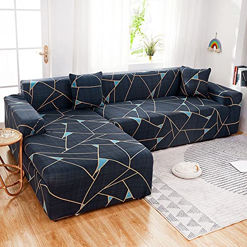 OwkHome L-förmiger Sofa-Schonbezug, Universeller Anti-Rutsch-Möbelschutz for Haustierfreundliche Wohnkultur(27,2 Seater+2 Seater) von OwkHome