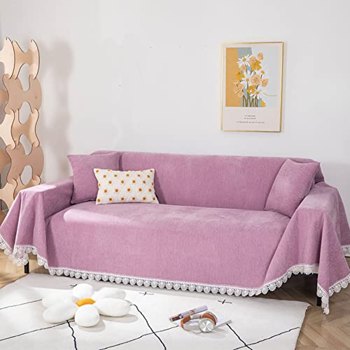 OwkHome Leichter Sofabezug Und Dekorative Überwurf for Schutz Der Möbel(Pink,180x350cm) von OwkHome
