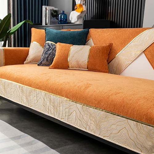 OwkHome Moderner, Rutschfester Sofabezug, Waschbar, Haustierfreundlich(Orange,70 * 120cm/27.6 * 47in) von OwkHome