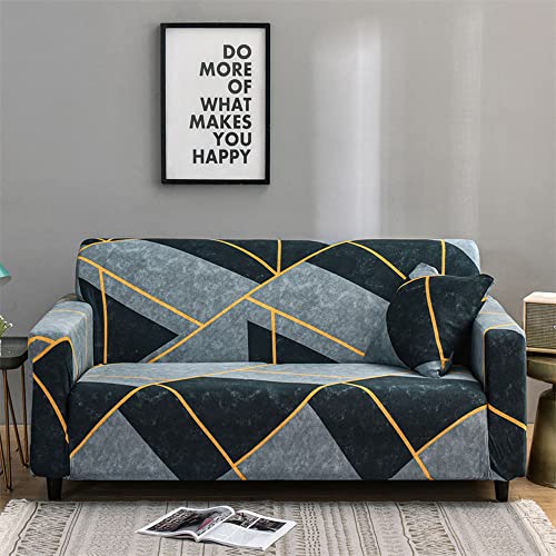 OwkHome Moderner Stretch-Sofabezug, Waschbarer Möbelschutz, Gemusterter Elastischer Bezug for Sessel Und 2-Sitzer-Couches(H,1 Seater(90-140cm)) von OwkHome