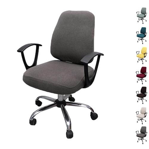 OwkHome Plaid Split Bürostuhl-Bezugsset - Stretch-Abnehmbarer Schonbezug for Drehbare Schreibtischstühle(F 1pcs) von OwkHome