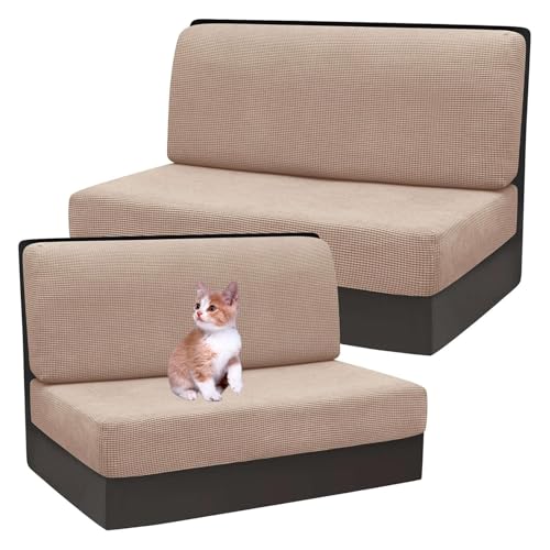 OwkHome RV Jacquard Kissenbezüge 2er Set for Dinette-Sitzbänke, Waschbare Schonbezüge(Khaki) von OwkHome