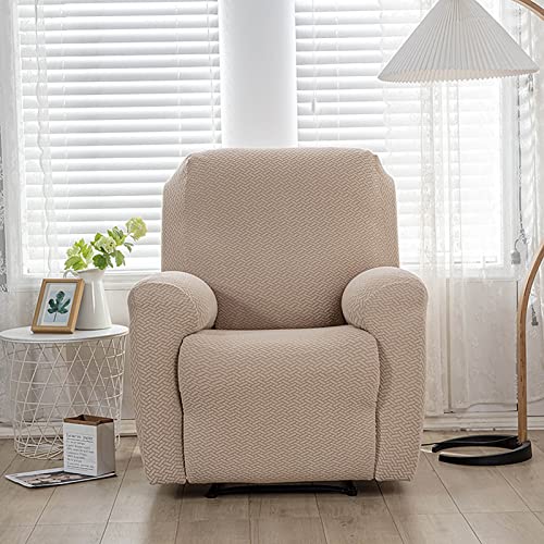 OwkHome Relaxsessel-Schonbezug-Set Mit Armschonern, Stretch-Jacquard-Möbelbezug(Taupe) von OwkHome