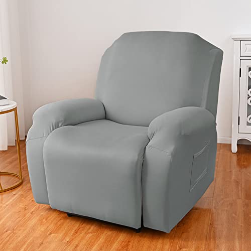 OwkHome Relaxsessel-Schonbezug-Set Mit Aufbewahrungstasche Und Elastischer Unterseite, Möbelschutzhülle(Light Grey) von OwkHome