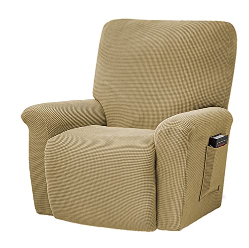 OwkHome Relaxsessel-Schonbezug-Set – Stretch-Jacquard-Bezug Mit Elastischer Tasche(Brown-1) von OwkHome