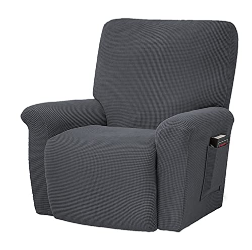 OwkHome Relaxsessel-Schonbezug-Set – Stretch-Jacquard-Bezug Mit Elastischer Tasche(Grey) von OwkHome