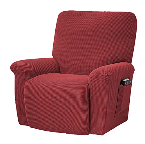 OwkHome Relaxsessel-Schonbezug-Set – Stretch-Jacquard-Bezug Mit Elastischer Tasche(Red) von OwkHome