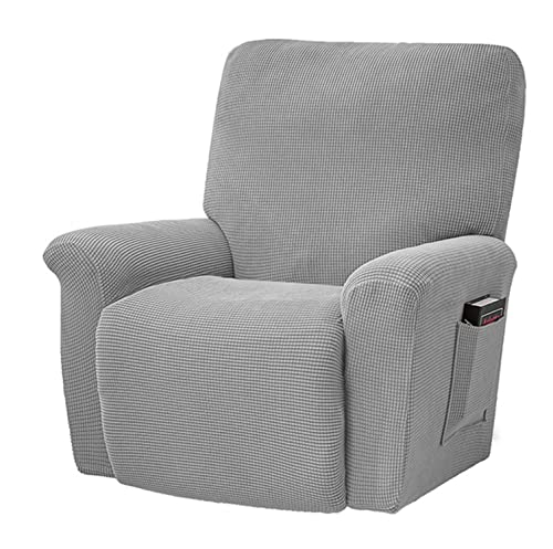 OwkHome Relaxsessel-Schonbezug-Set – Stretch-Jacquard-Bezug Mit Elastischer Tasche(Silver) von OwkHome