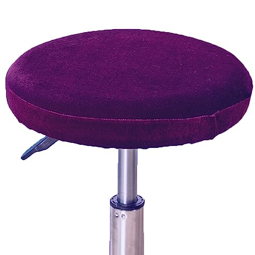 OwkHome Runder Hockerbezug Aus Samt, Elastischer Schonbezug for Barhocker Und Thekenhocker(Deep Purple,2 Pieces) von OwkHome