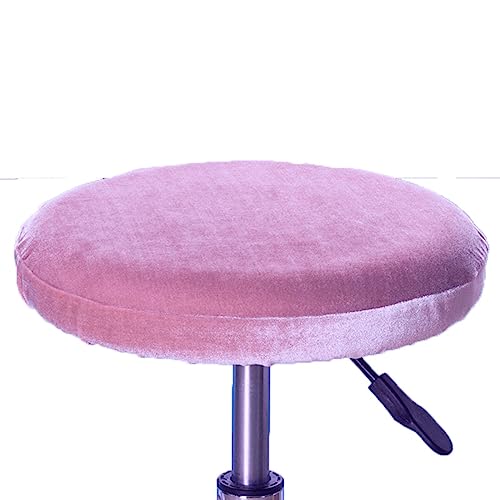 OwkHome Runder Hockerbezug Aus Samt, Elastischer Schonbezug for Barhocker Und Thekenhocker(Pink,2 Pieces) von OwkHome
