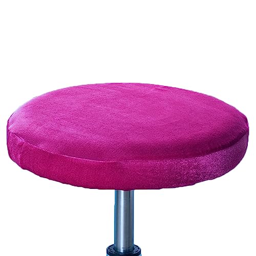 OwkHome Runder Hockerbezug Aus Samt, Elastischer Schonbezug for Barhocker Und Thekenhocker(Pink 1,4 Pieces) von OwkHome