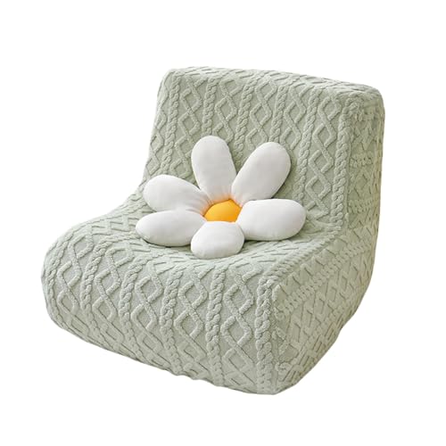 OwkHome Rutschfester Flanell-Sofabezug for Niedrige Sofas Und Sitzsäcke, Waschbarer Möbelschutz Mit Elastischem Rand(Green) von OwkHome