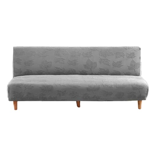 OwkHome Rutschfester Sofabezug for Futons Ohne Armlehnen, Waschbarer Stretch-Möbelschutzbezug(Light Gray,Medium) von OwkHome