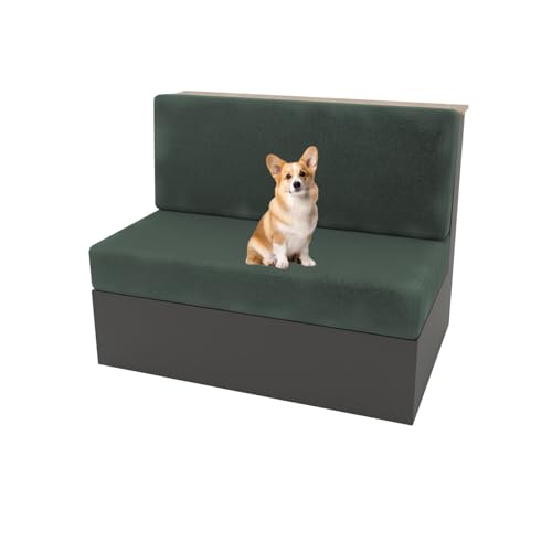 OwkHome Samt-Stretch-Kissenbezüge for Wohnmobil-Dinette, Schonbezüge for Wohnmobil-Sitzbänke(Green) von OwkHome
