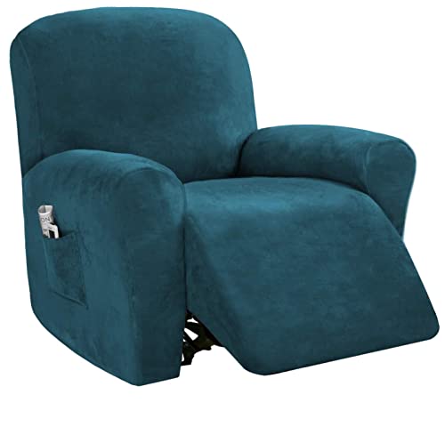 OwkHome Samtbezug for Relaxsessel Mit Seitentaschen, Stretch-Möbelschutz – 1-teiliges Design(10) von OwkHome