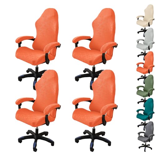 OwkHome Schonbezüge for Ohrensessel, 2er-Pack, Dehnbar, Waschbar(Orange 4pcs) von OwkHome