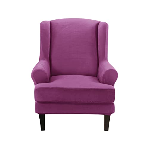 OwkHome Schonbezüge for Ohrensessel, 2er-Pack, Waschbar, Möbelschutz(Purple) von OwkHome