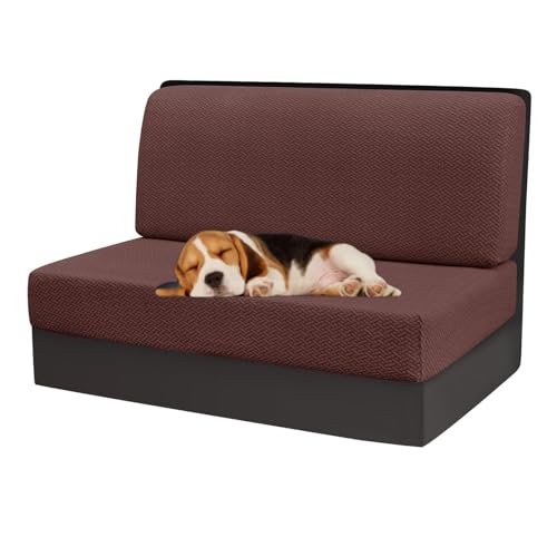 OwkHome Sitzbezüge-Set for Wohnmobil-Dinette-Bank Mit Rückenlehne, Stretch-Schonbezug for Schutz Der Möbel(Dark Coffee) von OwkHome