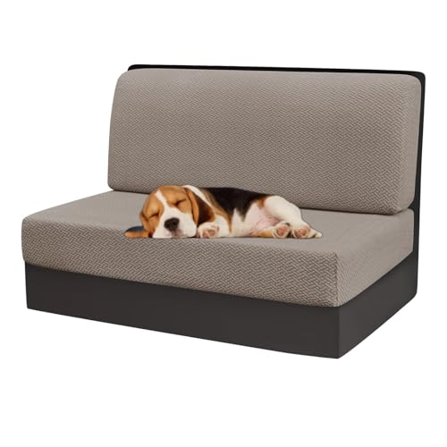 OwkHome Sitzbezüge-Set for Wohnmobil-Dinette-Bank Mit Rückenlehne, Stretch-Schonbezug for Schutz Der Möbel(Khaki) von OwkHome