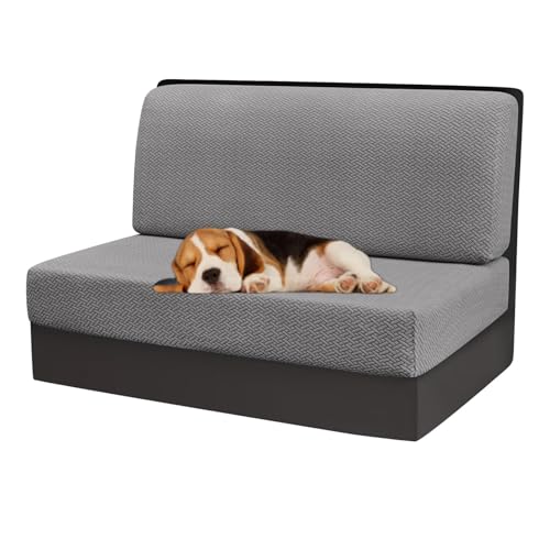 OwkHome Sitzbezüge-Set for Wohnmobil-Dinette-Bank Mit Rückenlehne, Stretch-Schonbezug for Schutz Der Möbel(Light Gray) von OwkHome
