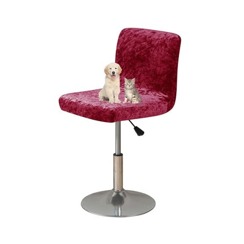 OwkHome Sitzbezüge for Barhocker Mit Rückenlehne Und Elastischer Unterseite for Sicheren Sitz(Burgundy Red,4 PCS) von OwkHome