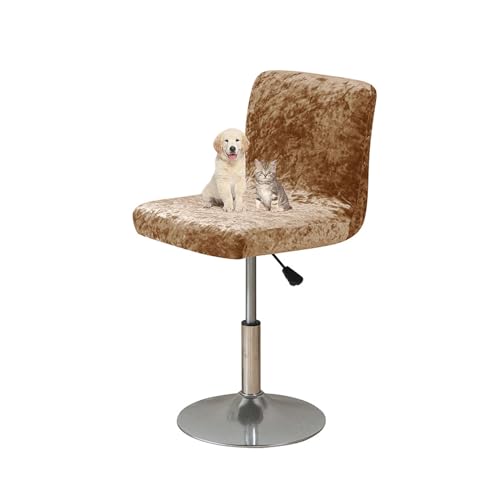 OwkHome Sitzbezüge for Barhocker Mit Rückenlehne Und Elastischer Unterseite for Sicheren Sitz(Light Coffee,2 PCS) von OwkHome