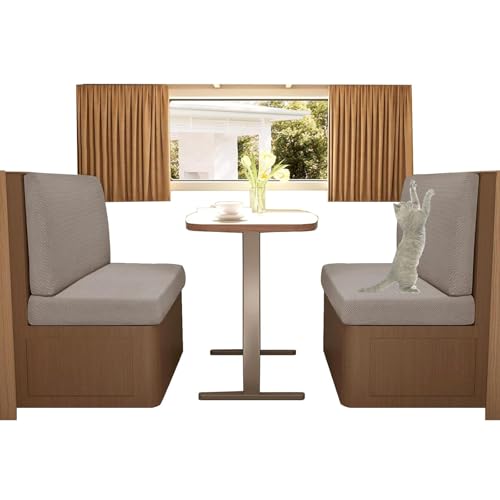 OwkHome Sitzbezüge for Die Essecke Im Wohnmobil, 2er-Set, Stretch-Camper-Kissenbezüge for Sofa Und Bank, Waschbarer Möbelschutz(Khaki) von OwkHome