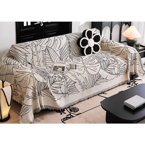 OwkHome Sofabezug Aus Chenille, rutschfest, Waschbar, for 1–4 Sitze, Haustierresistent(G,180 * 280cm/71 * 110in) von OwkHome