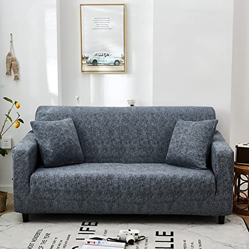OwkHome Sofabezug Aus Stretch-Polyester Mit Rutschfester Unterseite, Waschbarer Möbelschutz(Green a,3 Seater 190-230 cm) von OwkHome