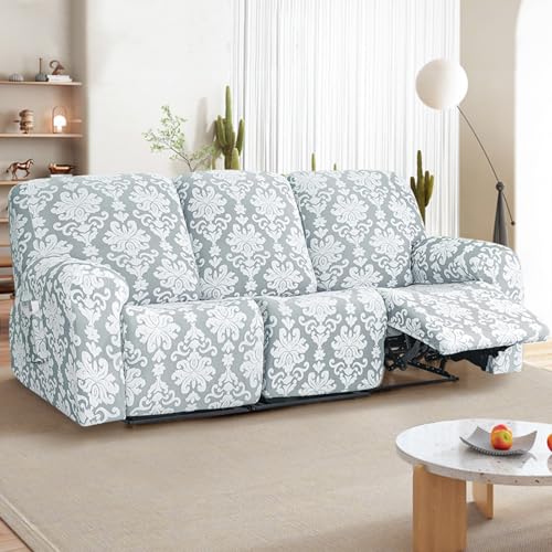 OwkHome Sofabezug for Geteilte Liege | Stretch-Möbelschutz for 1-4-Sitzer-Sofas(Silver,2 Seats) von OwkHome