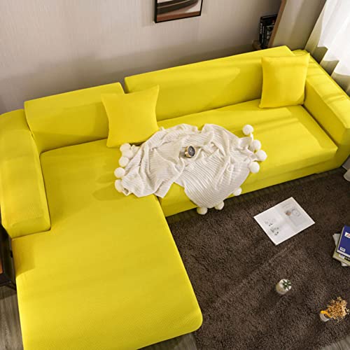 OwkHome Stilvoller Sofabezug for Schutz Und Zur Dekoration Von Wohnzimmermöbeln(Yellow,4 Seater(235-300cm)) von OwkHome