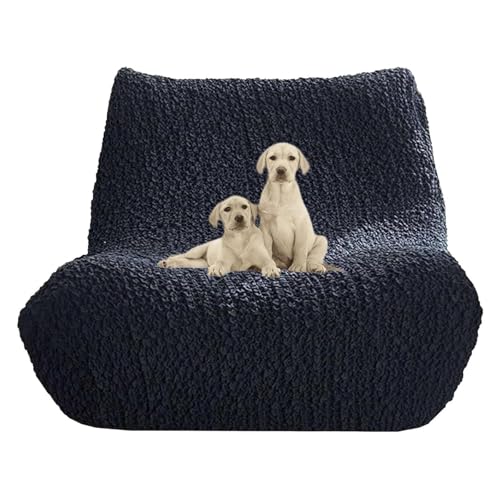 OwkHome Stretch-Abdeckung for Chaiselongue Ohne Armlehnen, rutschfeste Schutzhülle for Gartenmöbel(Black) von OwkHome