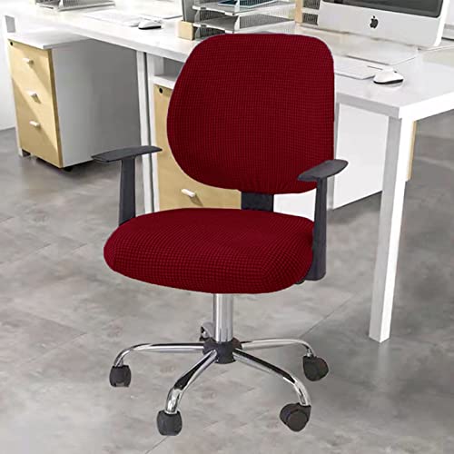 OwkHome Stretch-Anti-Rutsch-Bürostuhl-Schonbezug-Set for Schutz Und Zur Erneuerung des Schreibtischstuhls(Red) von OwkHome