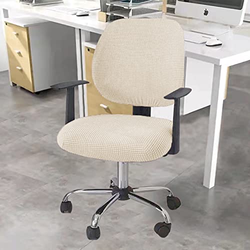OwkHome Stretch-Anti-Rutsch-Bürostuhl-Schonbezug-Set for Schutz Und Zur Erneuerung des Schreibtischstuhls(White) von OwkHome