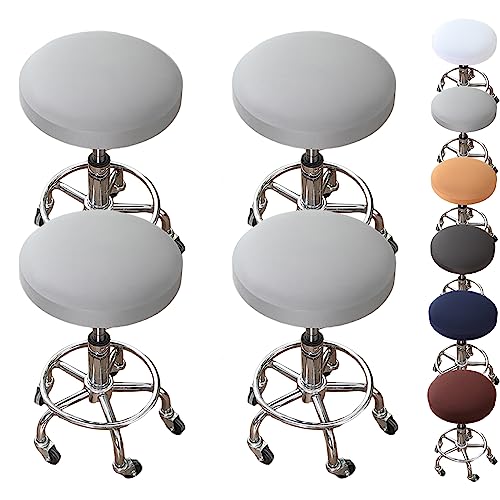 OwkHome Stretch-Barhocker-Bezüge-Set, Elastisch, Waschbar, rutschfest(Lgray 4pcs) von OwkHome
