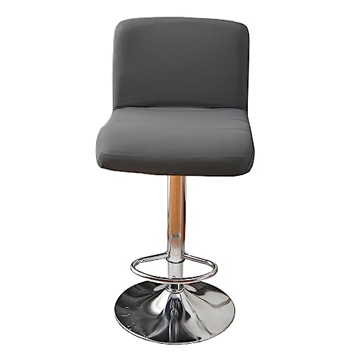OwkHome Stretch-Barhocker-Schonbezüge Mit Rückenlehne – Multipack Elastische Bezüge for Drehstühle(Light Grey,Set of 4) von OwkHome