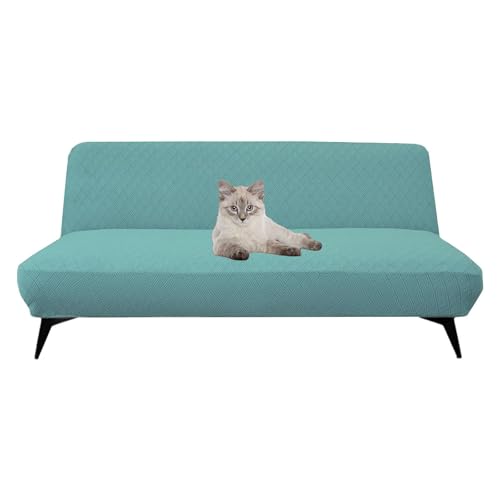 OwkHome Stretch-Futon-Schonbezug, Waschbar, Universeller Anti-Rutsch-Bezug for Schlafsofas Ohne Armlehnen(Green 1,Large) von OwkHome