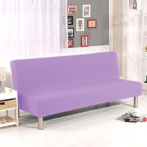 OwkHome Stretch-Futon-Schonbezug Mit Elastischer Unterseite, Waschbarer Bezug for Schlafsofa Ohne Armlehnen(Purple,X-Large) von OwkHome
