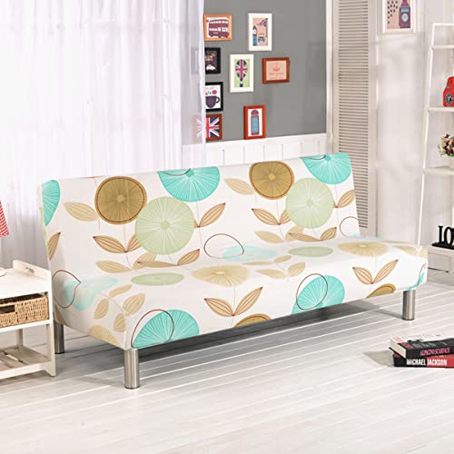 OwkHome Stretch-Futon-Schonbezug Mit Elastischer Unterseite for Armloses Schlafsofa, Klappsofa-Möbelschutz(14,X-Large) von OwkHome