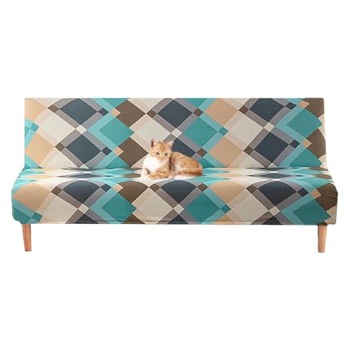 OwkHome Stretch-Futon-Schonbezug for Armloses Schlafsofa Mit Elastischer Unterseite, Faltbarer Couchbezug for Wohnzimmer Und Schlafzimmer(2,S) von OwkHome