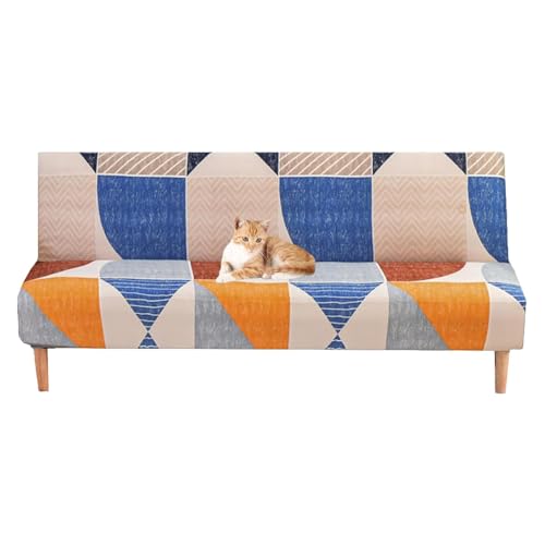 OwkHome Stretch-Futon-Schonbezug for Armloses Schlafsofa Mit Elastischer Unterseite, Faltbarer Couchbezug for Wohnzimmer Und Schlafzimmer(6,Large) von OwkHome