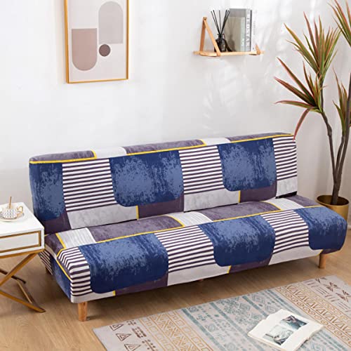 OwkHome Stretch-Futon-Schonbezug for Faltbares Schlafsofa, Elastischer Möbelschutz Mit Rutschfester Unterseite(6,185-210cm) von OwkHome