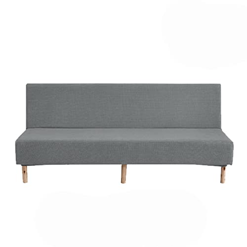 OwkHome Stretch-Futonbezug, Schonbezug for Schlafsofa, Elastischer Spandex-Couchbezug Ohne Armlehnen, Vollständiger Schutz Mit Anti-Rutsch(Silver) von OwkHome