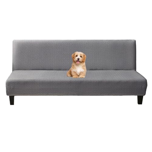 OwkHome Stretch-Futonbezug Mit Elastischer Unterseite, Universeller Schonbezug for Schlafsofa Und Klappcouch(Dark Gray,S) von OwkHome