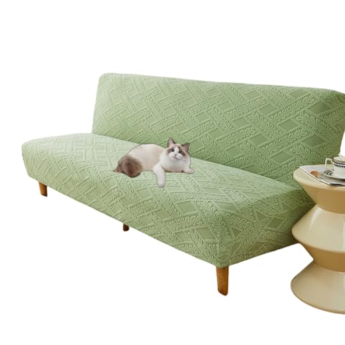 OwkHome Stretch-Futonbezug Ohne Armlehnen Mit 360°-Schutz Und Rutschfestem Design(Green,Large) von OwkHome