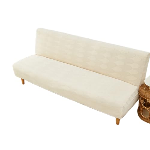 OwkHome Stretch-Futonbezug-Set Ohne Armlehnen – Wasserabweisender Schlafsofa-Schutz(Beige,Medium) von OwkHome